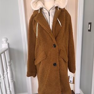 Cozy Brown Teddy Coat Steve Madden NWT